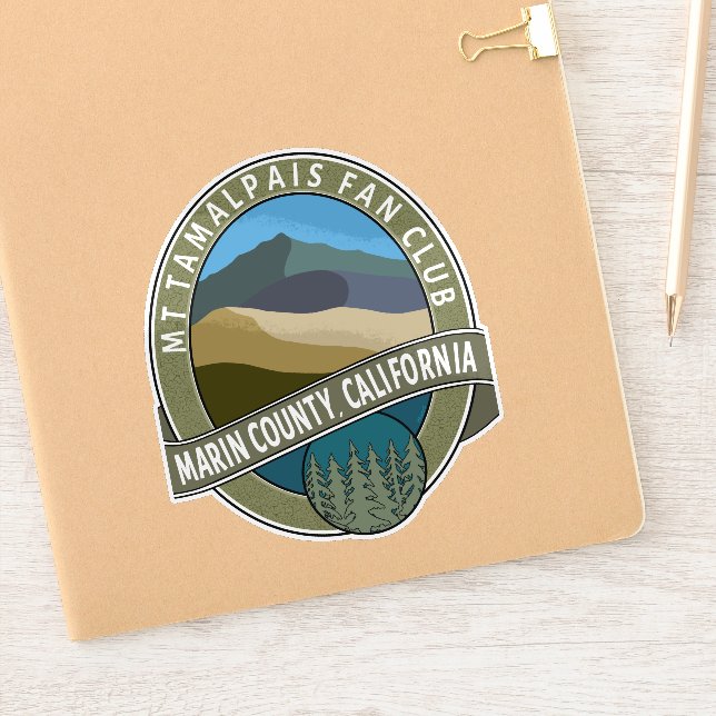 Sticker Mt Tamalpais Fan Club Marin County CA (Notebook)