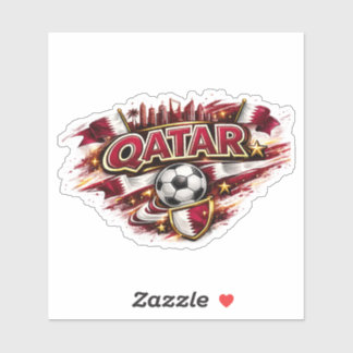 Sticker Mug pour supporter de football qatari | Supporter