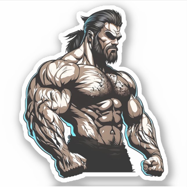 Sticker Muscles Salle De Fitness / Crossfit (Devant)