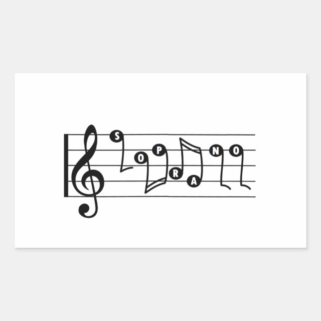 Sticker musical Soprano (Devant)