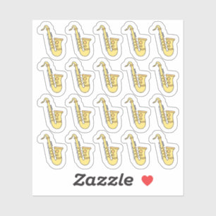 Sticker Musicien de jazz au saxophone baryton Bujo Planner