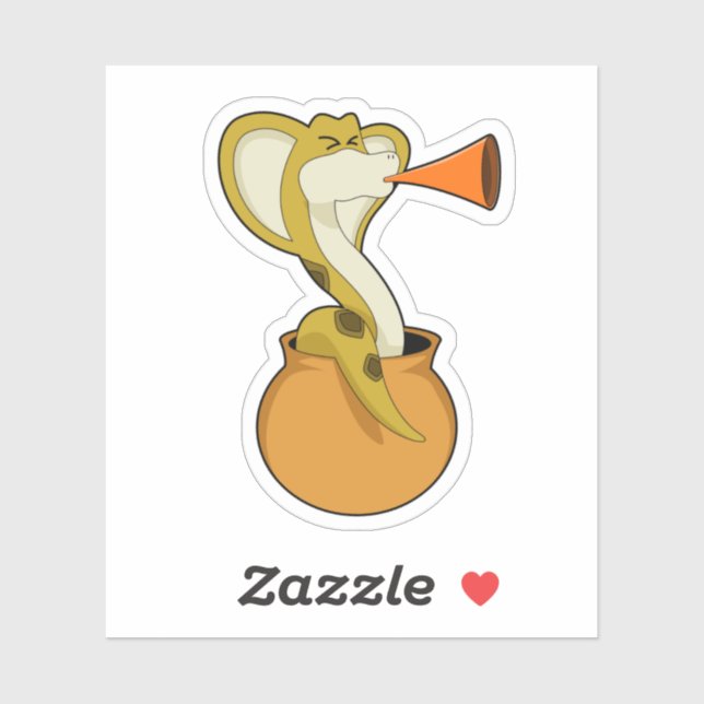Sticker Musique de Trumpet Snake (Feuille)