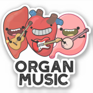 Sticker Musique d'orgue amusant Anatomie Corps pièces jeu