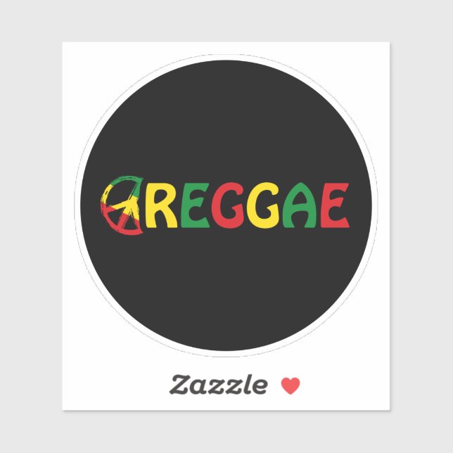 Sticker Musique reggae (Feuille)