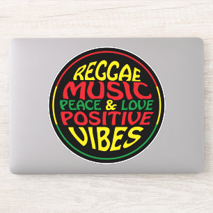 Sticker Musique reggae avec des paroles et des citations p