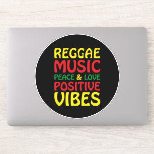 Sticker Musique reggae avec des paroles positives
