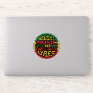Sticker Musique reggae avec des paroles positives