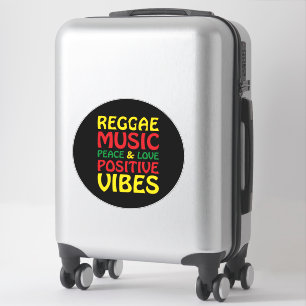 Sticker Musique reggae avec des paroles positives