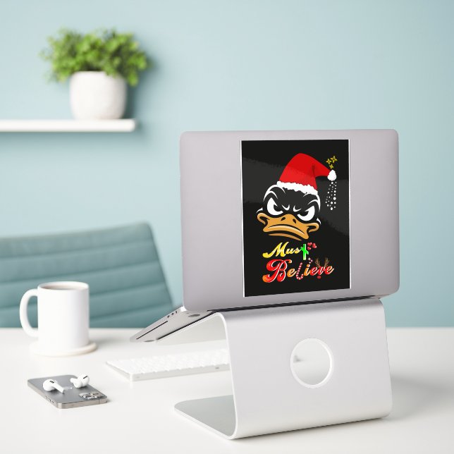 Sticker Must Believe Christmas (Ordinateur portable sur le bureau)