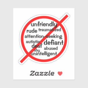 Sticker Mutisme sélectif non symbole