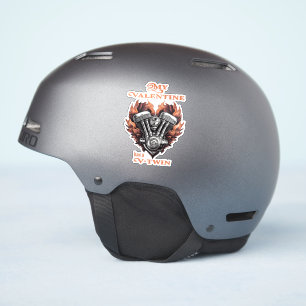 Sticker My Valentine has a V-Twin, style Biker