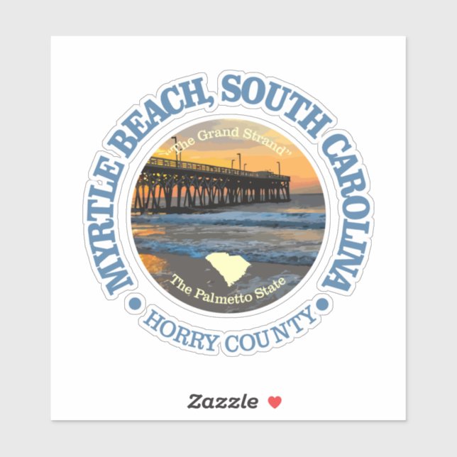 Sticker Myrtle Beach (C) (Feuille)