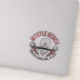 Sticker Myrtle Beach Retro Vignette Vinyl Decal