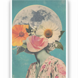 Sticker Mystère florissant sous la lune