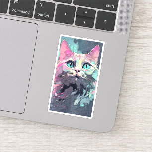 Sticker Mystic Blue Eyes Kitten   Cute chat