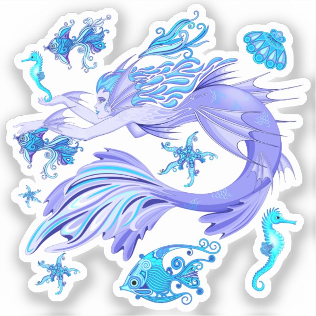 Sticker Mystic Fairy Purple Créature Carreaux en céramique (Recto)