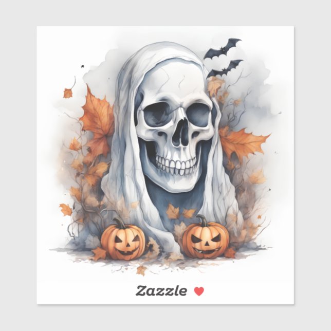Sticker Mystic Halloween Ghost Art - Enchanter un cadeau (Feuille)