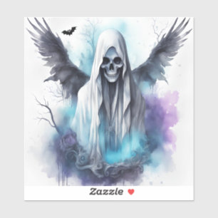 Sticker Mystic Halloween Ghost Gothique Aquarelle Art