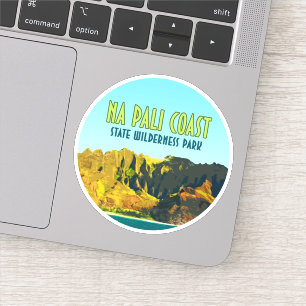 Sticker Na Pali Coast State Wilderness Park Hawaii Vintage