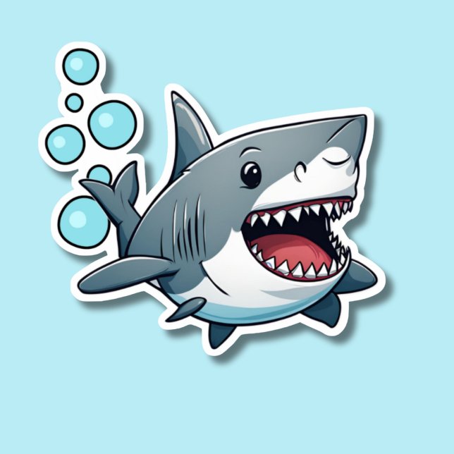 Sticker Nager requin étanche (Créateur téléchargé)