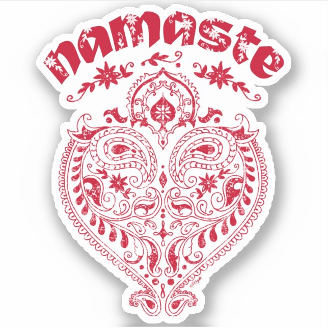 Sticker Namaste Indian Heart (Devant)
