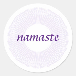 Sticker Namaste Small Round