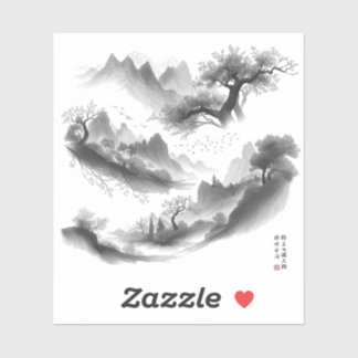 Sticker Nature’s Fourfold Beauty in Black & White