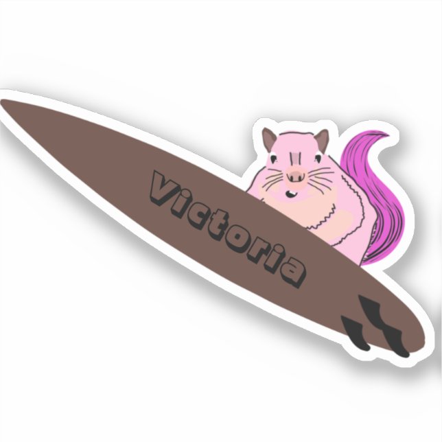 Sticker Naughty Squirrel #1071 Surf (Recto)