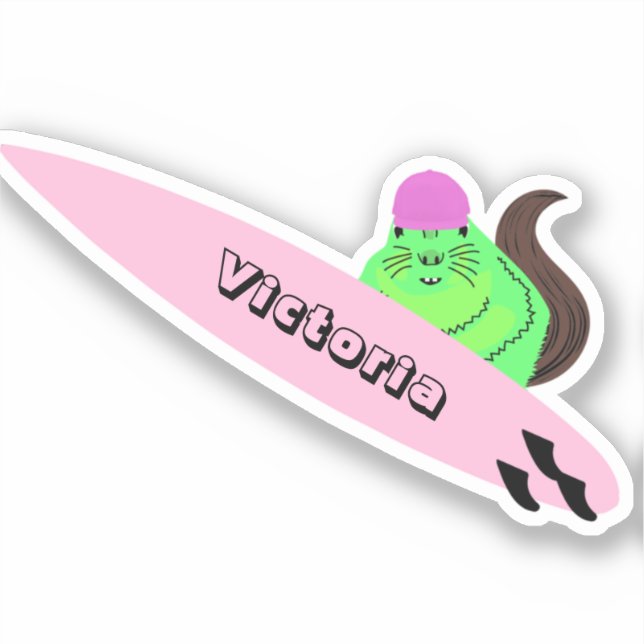 Sticker Naughty Squirrel #1286 Surf (Recto)