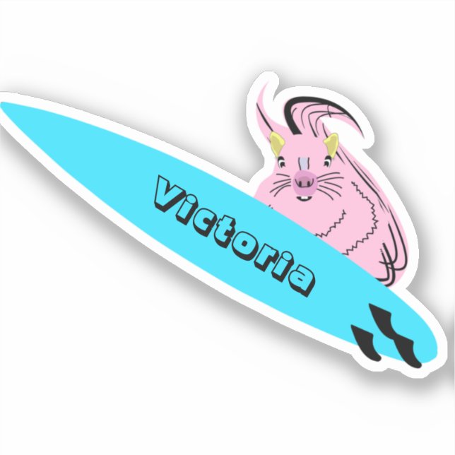 Sticker Naughty Squirrel #1445 Surf (Recto)