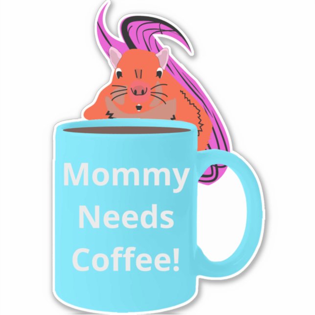 Sticker Naughty Squirrel #156 Coffee Cup (Devant)