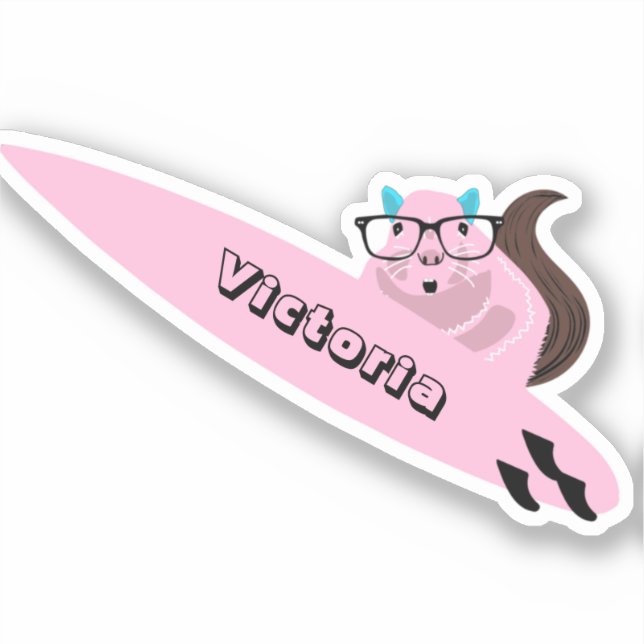 Sticker Naughty Squirrel #1613 Surf (Recto)