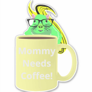 Sticker Naughty Squirrel #167 Coffee Cup