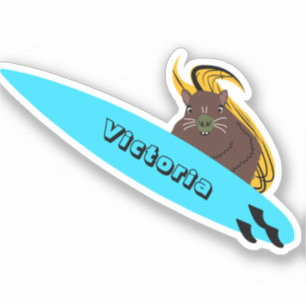 Sticker Naughty Squirrel #1699 Surfing