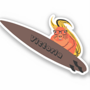 Sticker Naughty Squirrel #1919 Surfing