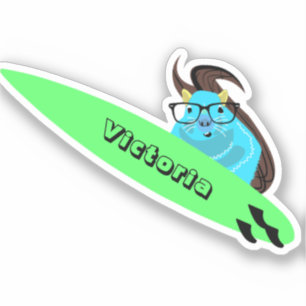 Sticker Naughty Squirrel #1988 Surfing