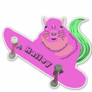 Sticker Naughty Squirrel #200 Hailey Skateboard