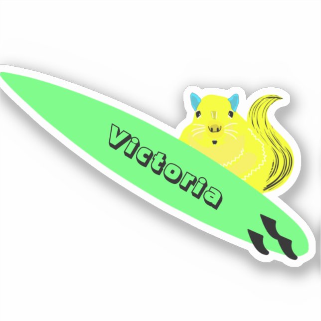 Sticker Naughty Squirrel #2136 Surf (Recto)