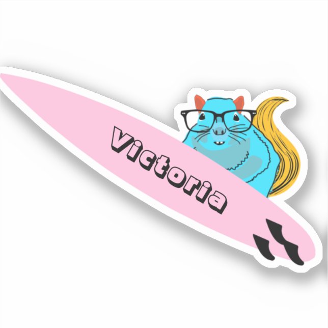 Sticker Naughty Squirrel #2196 Surf (Recto)