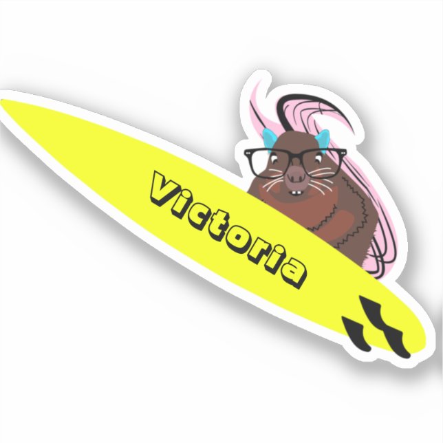 Sticker Naughty Squirrel #2315 Surf (Recto)