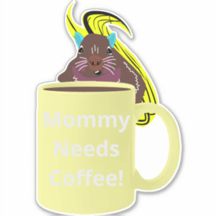 Sticker Naughty Squirrel #251 Coffee Cup