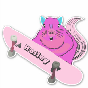 Sticker Naughty Squirrel #274 Hailey Skateboard