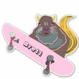Sticker Naughty Squirrel #291 Brett Skateboard