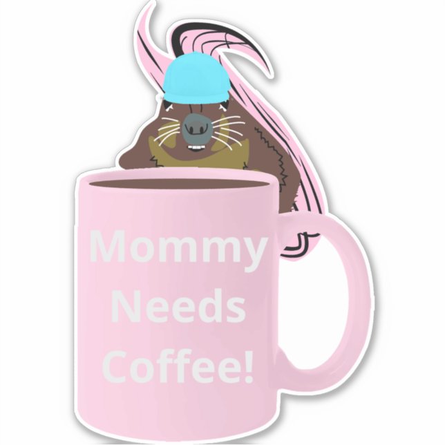 Sticker Naughty Squirrel #342 Coffee Cup (Devant)