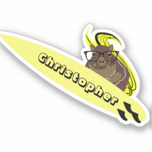 Sticker Naughty Squirrel #370 Surfing