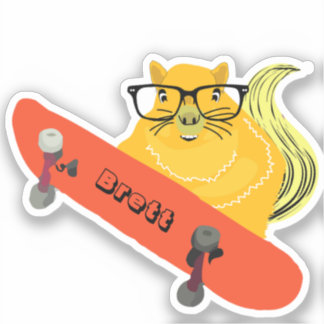 Sticker Naughty Squirrel #382 Brett Skateboard