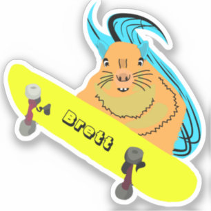Sticker Naughty Squirrel #440 Brett Skateboard