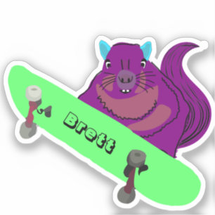 Sticker Naughty Squirrel #441 Brett Skateboard