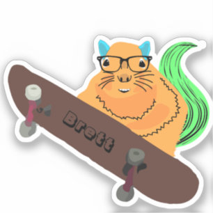 Sticker Naughty Squirrel #442 Brett Skateboard