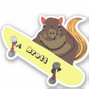 Sticker Naughty Squirrel #458 Brett Skateboard